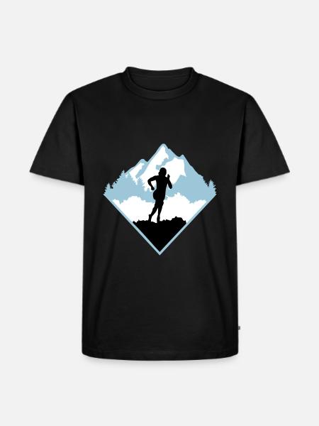 Trail running, runner, run - Men's Premium Organic T-Shirt - black