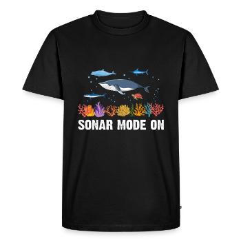 Sonar Boat Mer Biologiste Marin Biologie Marine - T-shirt Premium bio Homme - noir - Devant - Nico (187cm)