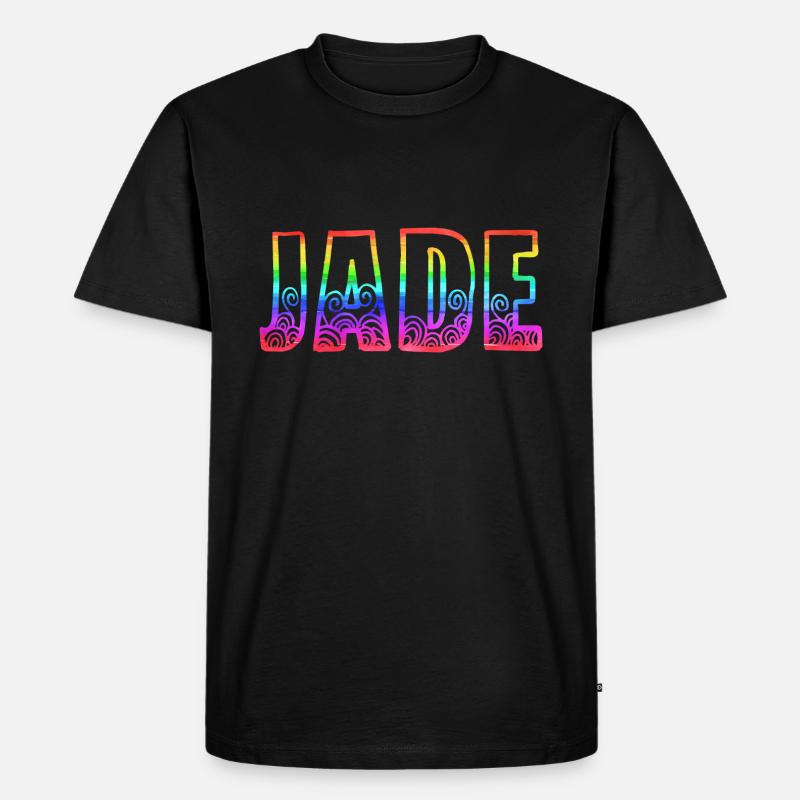 jade rs regenbogen - Männer Premium Bio T-Shirt - Schwarz