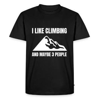 Hiking Mountains Mountain Hiking Mountaineering Mountains - Men's Premium Organic T-Shirt - black - Front - Nico (187cm)