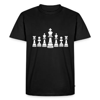Jeux échecs - T-shirt Premium bio Homme - noir - Devant - Nico (187cm)