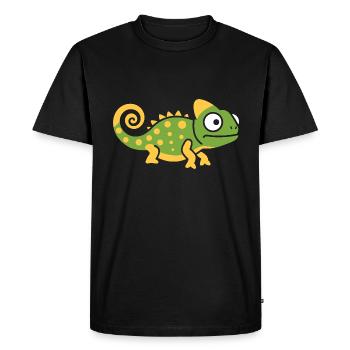 chameleon - Men's Premium Organic T-Shirt - black - Front - Nico (187cm)