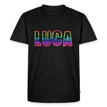 luca rs rainbow - Men's Premium Organic T-Shirt - black - Front - Nico (187cm)