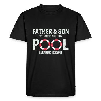 Conceptions de sauveteurs pour les techniciens de piscine - T-shirt Premium bio Homme - noir - Devant - Nico (187cm)