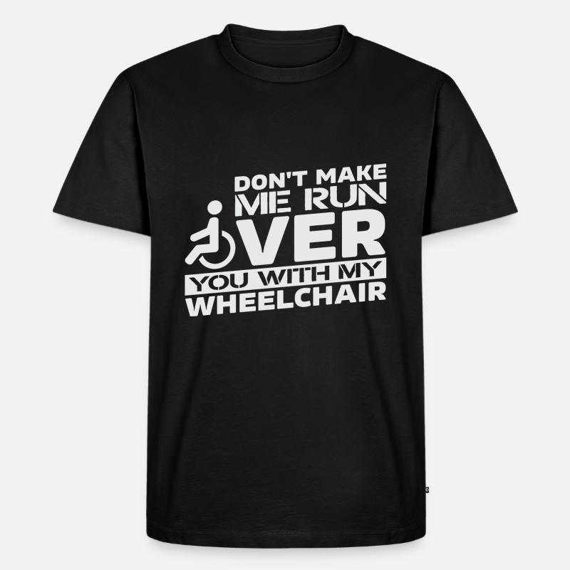 Rollstuhl Rollstuhlfahrer Rollstuhlfahrerin Rolli - Männer Premium Bio T-Shirt - Schwarz