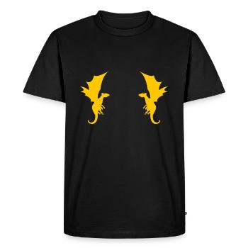 Dragon Dragon Pattern - Men's Premium Organic T-Shirt - black - Front - Nico (187cm)