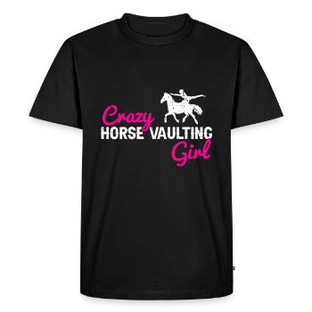 Conception acrobatique de voûte et cheval équestre - T-shirt Premium bio Homme - noir - Devant - Nico (187cm)