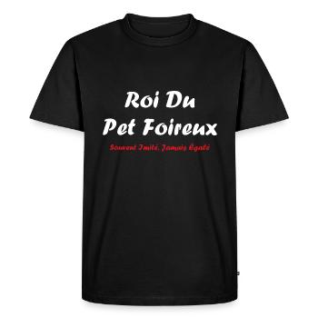 Roi du pet foireux - T-shirt Premium bio Homme - noir - Devant - Nico (187cm)