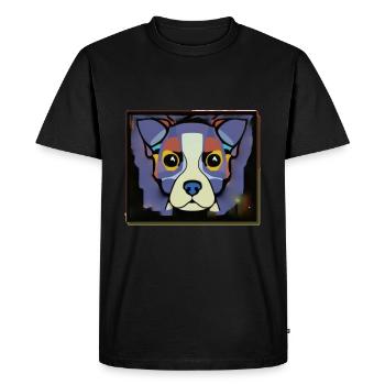 dog night - Men's Premium Organic T-Shirt - black - Front - Nico (187cm)