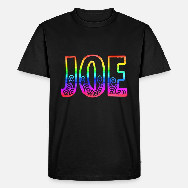 joe rs regenbogen - Männer Premium Bio T-Shirt - Schwarz