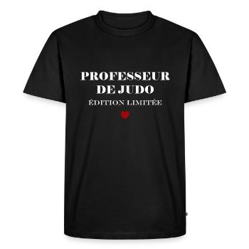 Professeur de judo - T-shirt Premium bio Homme - noir - Devant - Nico (187cm)