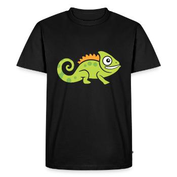 chameleon - Men's Premium Organic T-Shirt - black - Front - Nico (187cm)