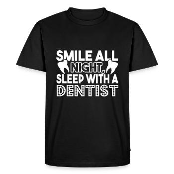 Dentist Sleep With A Dentist - Men's Premium Organic T-Shirt - black - Front - Nico (187cm)