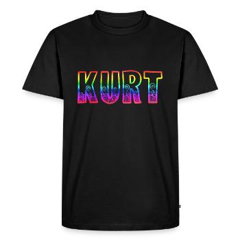 kurt rs arc-en-ciel - T-shirt Premium bio Homme - noir - Devant - Nico (187cm)