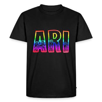 ari rs rainbow - Men's Premium Organic T-Shirt - black - Front - Nico (187cm)