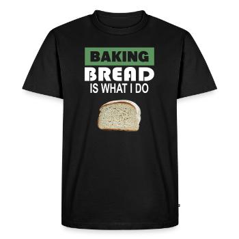 Baking Bread Baker - Men's Premium Organic T-Shirt - black - Front - Nico (187cm)