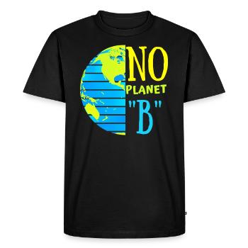 Pas de planète « B"/ Sauvez la Terre/ Jour de la Terre - T-shirt Premium bio Homme - noir - Devant - Nico (187cm)