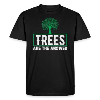 Les arbres sont la réponse! Conception de protection de la nature - T-shirt Premium bio Homme - noir - Devant - Nico (187cm)