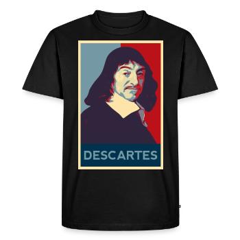 René Descartes shirt - Men's Premium Organic T-Shirt - black - Front - Nico (187cm)