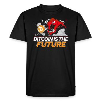 Bitcoin est le futur cadeau Bitcoin Trader Bitcoin - T-shirt Premium bio Homme - noir - Devant - Nico (187cm)