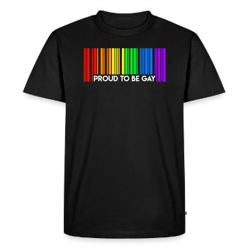 Proud to be Gay Pride LGBT Pride Gay Cadeau - T-shirt Premium bio Homme - noir - Devant - Nico (187cm)