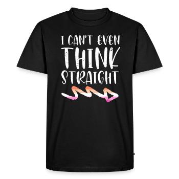 Je ne peux pas penser à une lesbienne - T-shirt Premium bio Homme - noir - Devant - Nico (187cm)