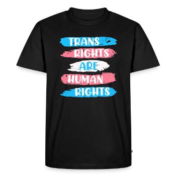 Trans Rights are Human Rights Transsexual - Men's Premium Organic T-Shirt - black - Front - Nico (187cm)