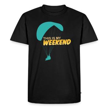 Parapentiste Sort This is my Weekend - T-shirt Premium bio Homme - noir - Devant - Nico (187cm)