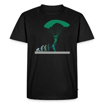 Parachute Evolution Parachute Skydiving - T-shirt Premium bio Homme - noir - Devant - Nico (187cm)