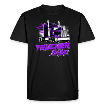LKW-Fahrerin Trucker Babe Spruch LKW Truck - Männer Premium Bio T-Shirt - Schwarz - Vorne - Nico (187cm)