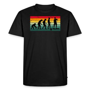 Vintage SUP Paddler Stand up Paddle Surfeur - T-shirt Premium bio Homme - noir - Devant - Nico (187cm)