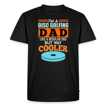 Funny Dad Disc Golf Quote Disc Golf - Men's Premium Organic T-Shirt - black - Front - Nico (187cm)