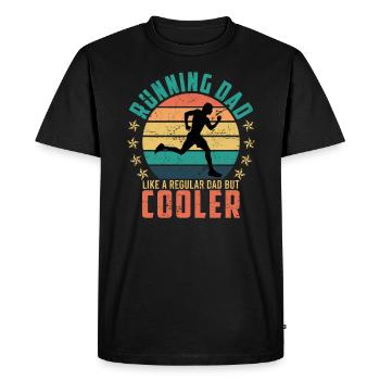 Father's Day Gift for Runners and Jogger Marathon - Men's Premium Organic T-Shirt - black - Front - Nico (187cm)