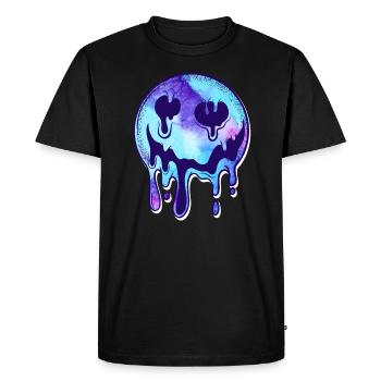 Melting Acid Face MDMA Extasy Techno Party - T-shirt Premium bio Homme - noir - Devant - Nico (187cm)