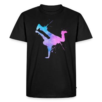 Street Art Breakdancer Moderne Art abstrait - T-shirt Premium bio Homme - noir - Devant - Nico (187cm)