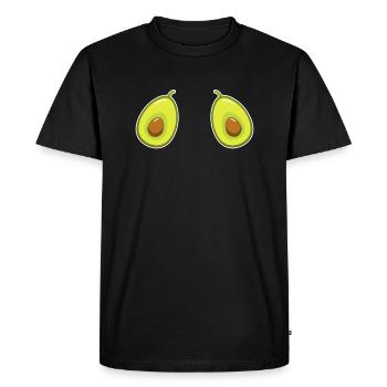 Avocats Seins Drôles de cadeau végétalien Guacamole - T-shirt Premium bio Homme - noir - Devant - Nico (187cm)