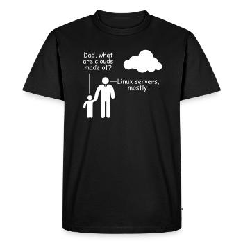 Programmer What Are Cloud's Joke Fun - Men's Premium Organic T-Shirt - black - Front - Nico (187cm)