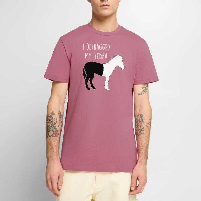 I defragged my Zebra Coder Computer Scientist Hacker Men's Premium Organic T-Shirt