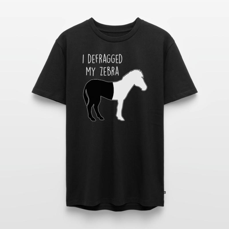 I defragged my Zebra Coder Computer Scientist Hacker Men's Premium Organic T-Shirt
