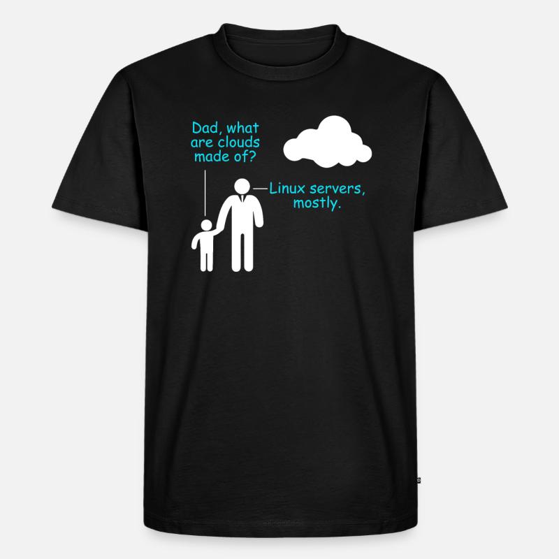 Coder Software Developer Witz Cloud Linux Server - Men's Premium Organic T-Shirt - black