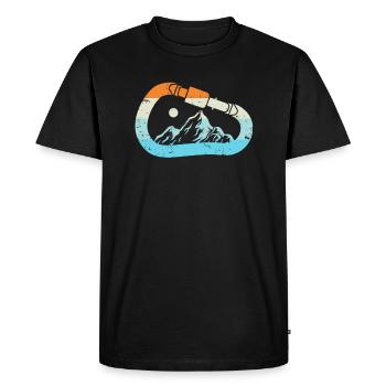 Grimpez les monts De l’Alpinisme Alpinisme Escalade - T-shirt Premium bio Homme - noir - Devant - Nico (187cm)