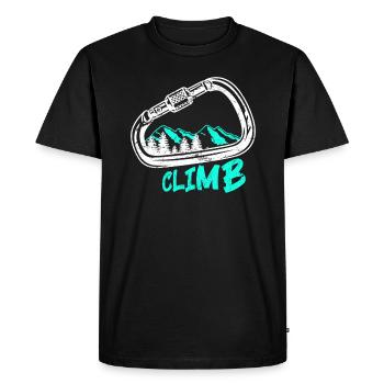 Climbing Climbing Rock climbing Free climbing - Men's Premium Organic T-Shirt - black - Front - Nico (187cm)