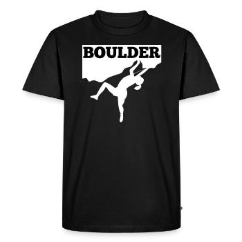 Boulder Escalade Escalade Salle d’escalade - T-shirt Premium bio Homme - noir - Devant - Nico (187cm)