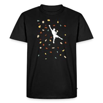 Climbing Sports Climbing Hall Climbing Handles Bouldering - Men's Premium Organic T-Shirt - black - Front - Nico (187cm)