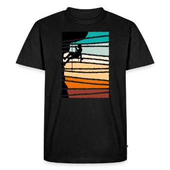Climbing Rock climbing Mountaineering - Men's Premium Organic T-Shirt - black - Front - Nico (187cm)