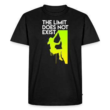 Grimpants femmes Escalade Boulder - T-shirt Premium bio Homme - noir - Devant - Nico (187cm)