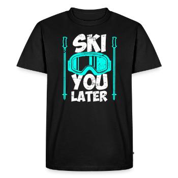 Ski you lat skieur Vacances de ski - T-shirt Premium bio Homme - noir - Devant - Nico (187cm)
