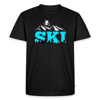 Skiers Ski Winter Sports Ski - Men's Premium Organic T-Shirt - black - Front - Nico (187cm)