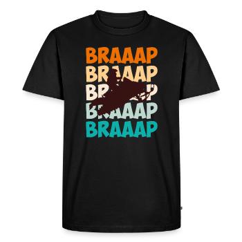 Snowmobile Saying Braaap Snowmobile - Men's Premium Organic T-Shirt - black - Front - Nico (187cm)