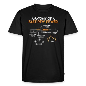 Anatomy of a presque Pew Pewer armes - T-shirt Premium bio Homme - noir - Devant - Nico (187cm)